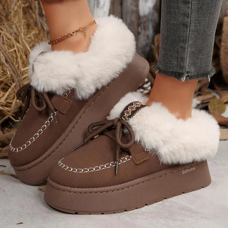 Gefütterte Damen-Hausschuhe mit Fleece – Warm, bequem & wintertauglich